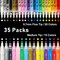 35 Premium Acrylic Paint Marker Pens, Double Pack of Both Extra Fine and Medium Tip, for Rock Painting, Mug, Ceramic, Glass, Wood, Fabric, Canvas, Metal, Pumpkin, DIY Crafts Making Art Supplies